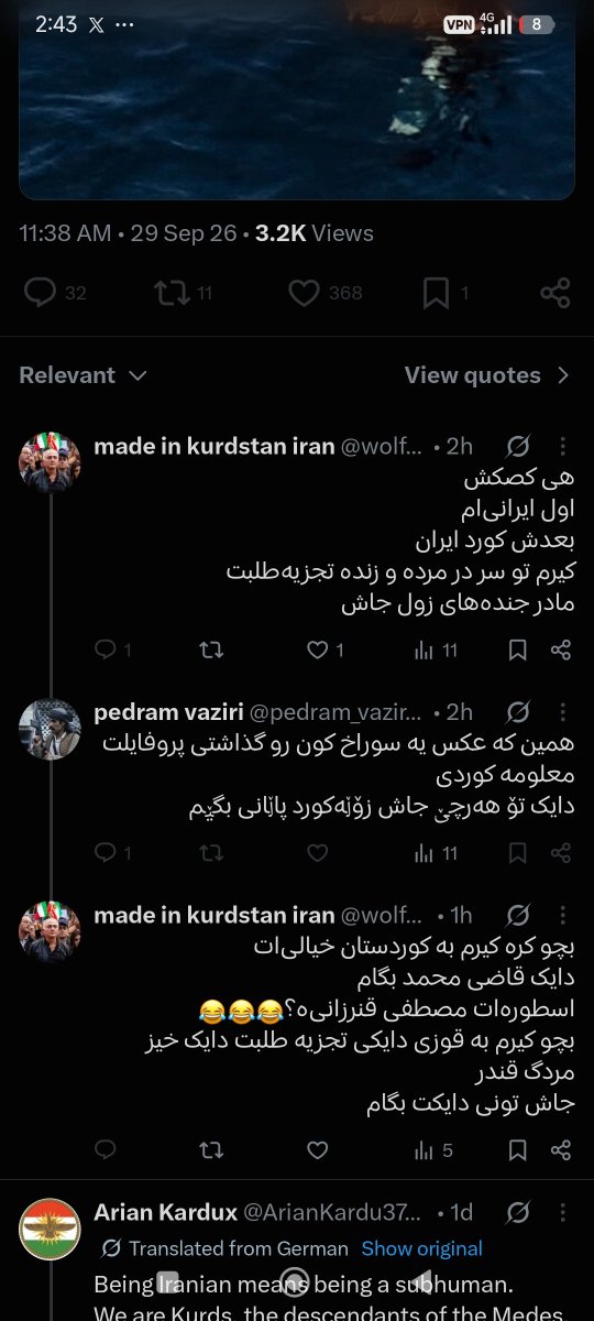 wolfaliii's tweet photo. کصکش‌های کیری قوی چرا وقتی یکی کیر میزاره تو عقایدتون و حق باهاشه و خودش کورده و کیردوستانتون رو تخریب میکنه بلاک میکنین😂😂
گورستان فاشیت؟😂😂😂
کصکش‌های بلاکی https://t.co/HPJ6FppQmy
