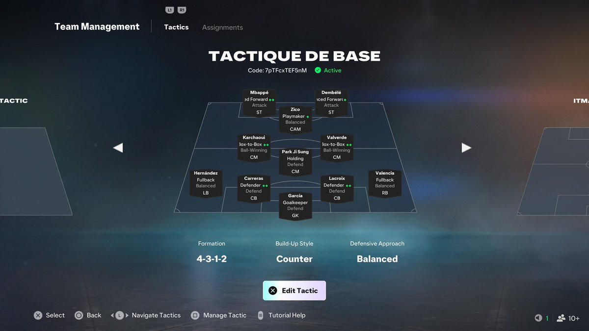 Coach_Venny's tweet photo. Most used formations by the top 10 in FC PRO ladder👇 

4312: 5
4411: 2
41212(2): 1
4213: 1
4321: 1

Important: pros are daily changing there tactics to figure the meta but this is what I last found them used in a game of ladder.

Some codes from some of the players in the top 10:
@nassada_ : @JZvGD@FJ7&A
@LucasLekhal : 7pTFcxTEF5nM
@Stingrayjnr : 3wQHo7P@B1j#