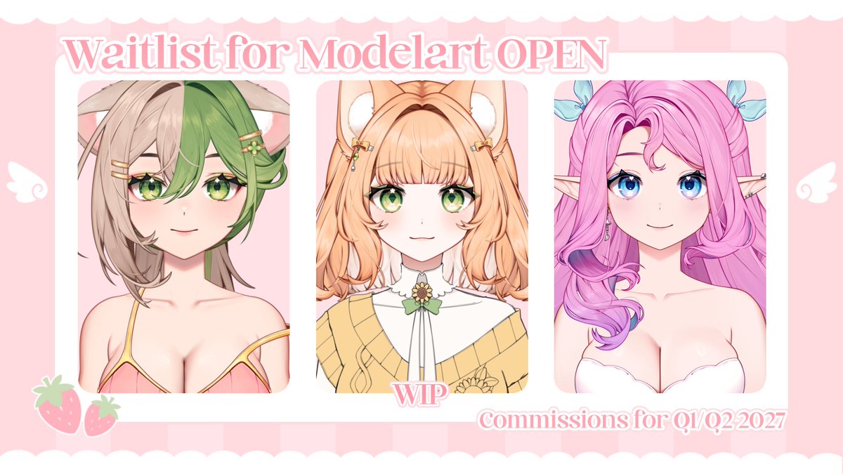 MarshPanda's tweet photo. MODELART WAITLIST FOR 2027 Q1/Q2

-> Start of C0mms Feb/March 2027 after current c0mms are done 
-> Limited Slots
-> No FCFS 
-> Form be open till the 10th Oct.
-> Form will be below 

🩷&amp; 🔄 very much appricated! https://t.co/icuXqZjcjN