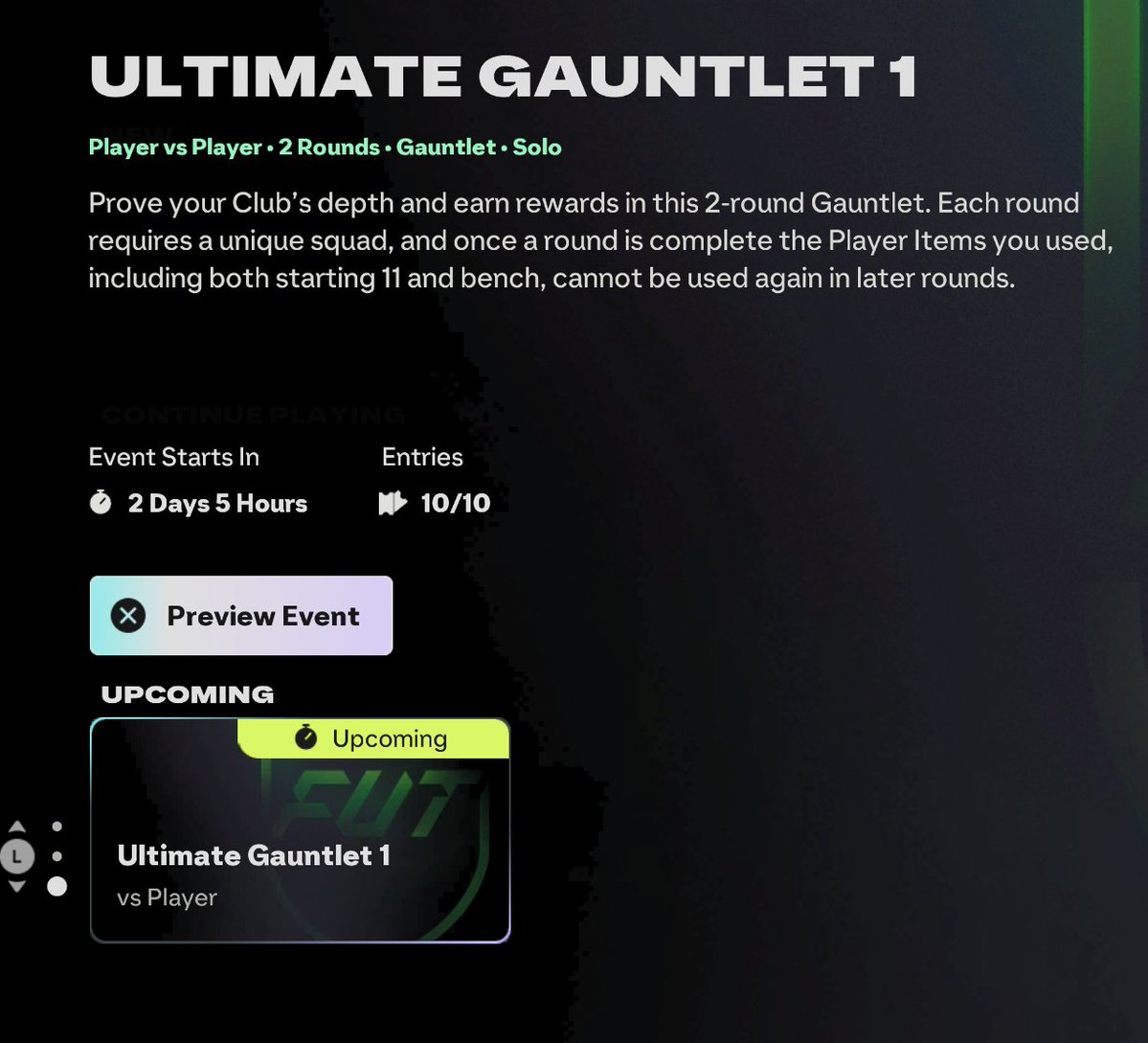 FUTWIZ's tweet photo. 2 days until the first Ultimate Gauntlet 👀

Are you ready? https://t.co/0T7dqF0iz7