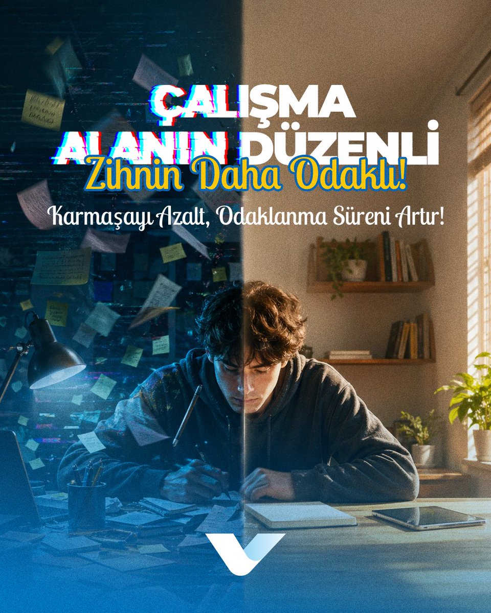 KursUgur's tweet photo. Başarı karmaşayı sevmez! 🚫
Dağınık bir masa, sadece fiziksel bir yük değil; aynı zamanda zihninizin arka planında sürekli çalışan sessiz bir dikkat dağıtıcıdır. 🧠
Sade ve organize bir çalışma alanı öğrenme hızını ve motivasyonu ciddi oranda artırır. ✨! 🎯 https://t.co/prry4Ie2J2