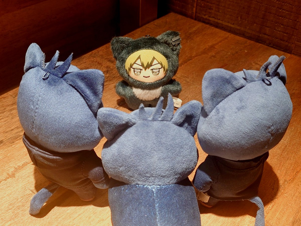 Askskuri's tweet photo. ﾁﾐﾅｵ「失礼や、人の心とかないんか」
😼😺😾「じんーー」
ﾁﾐﾅｵ「ﾌﾝ。俺はﾅｵﾔ、禪院家当主は俺や」

というわけで、ﾁﾐﾅｵがうちにきました👏🏻
にゃんずと仲良くなるといいね😌 https://t.co/c9hIx8igFp