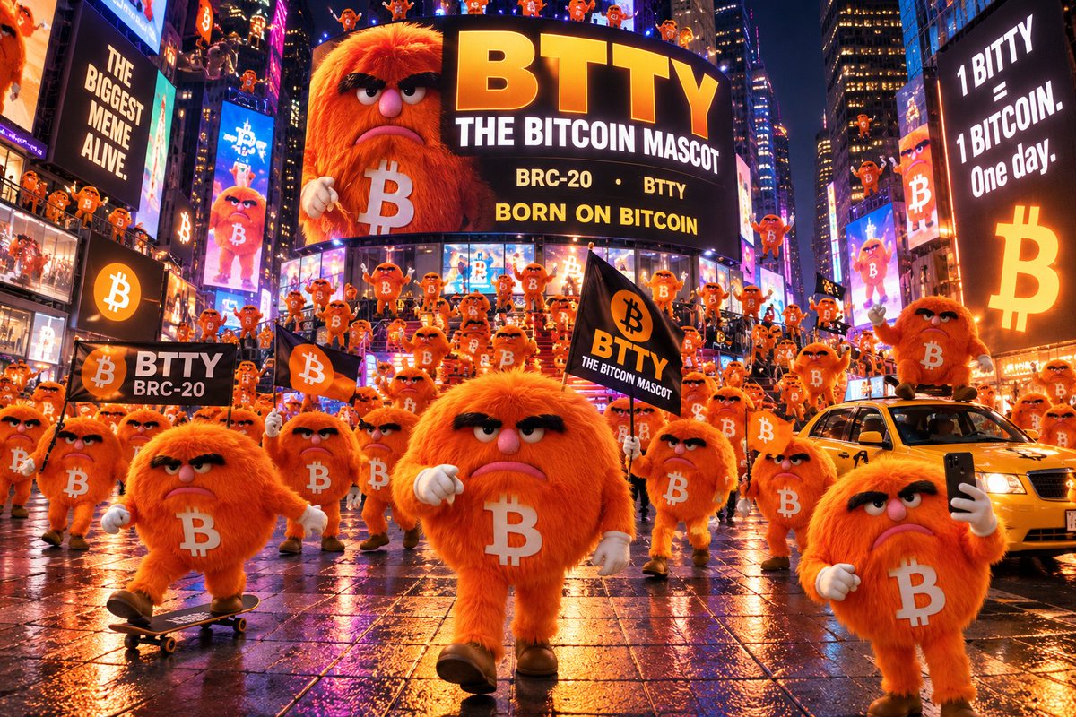 brc20BTTY's tweet photo. They asked for a Bitcoin mascot.
Bitcoin sent an army. 🟠₿
BTTY — The Bitcoin Mascot.
Born on Bitcoin. Built for the world.
#BTTY #BRC20 #Bitcoin #Ordinals https://t.co/CtJZnWyYrK