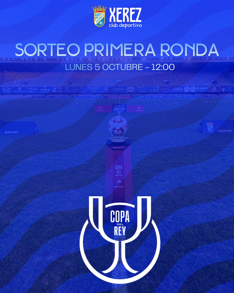 XerezCD_OFICIAL's tweet photo. 🏆 ⚽️💙

¡El próximo lunes conoceremos a nuestro rival en la R1 de la #CopaDelRey!

#Xerez https://t.co/38I0nbCQWr