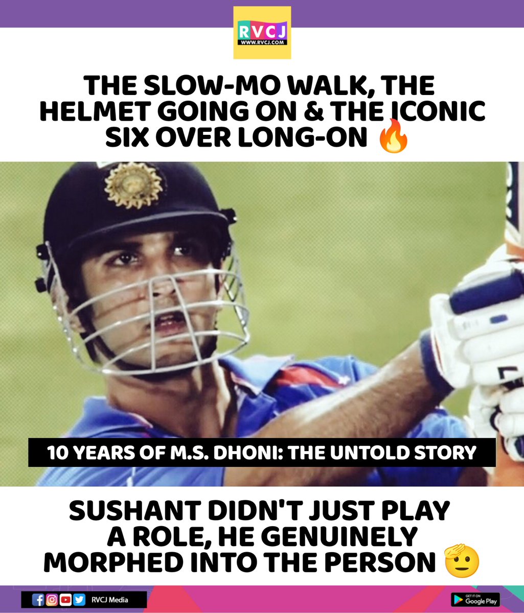 rvcjmovies's tweet photo. 10 Years of M.S. Dhoni: The Untold Story ❤️

#msdhoni #mahendrasinghdhoni #ssr #sushantsinghrajput #bollywood https://t.co/qze8pjLPeE