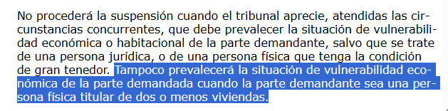 Daniel_Revenga's tweet photo. @estrems1969 Yo entiendo que esto impide suspender en todo caso si el demandante es persona física y tiene menos de tres viviendas. El problema es, por ejemplo, cuando son varios los demandantes, caso de copropiedad, si uno tiene tres viviendas y el otro menos, por ejemplo. https://t.co/cqIcNcOyvs