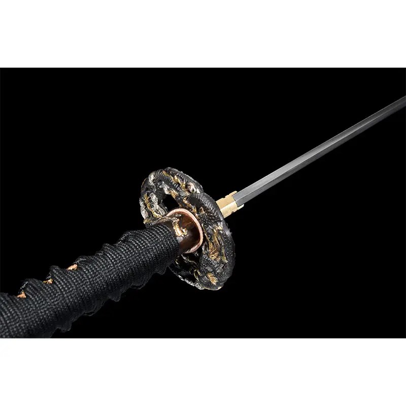swordcustom's tweet photo. No two blades alike. Literally. 🌀

Folded &amp; forge-welded steel, dramatic twist pattern, real clay-tempered hamon, gilded dragon fittings.

This Sword Custom damascus katana — from $650 — refuses to be ordinary.

👉 https://t.co/JPZgwAJqZx

#DamascusSteel #Katana #SwordCustom https://t.co/9QzMx4J5xn