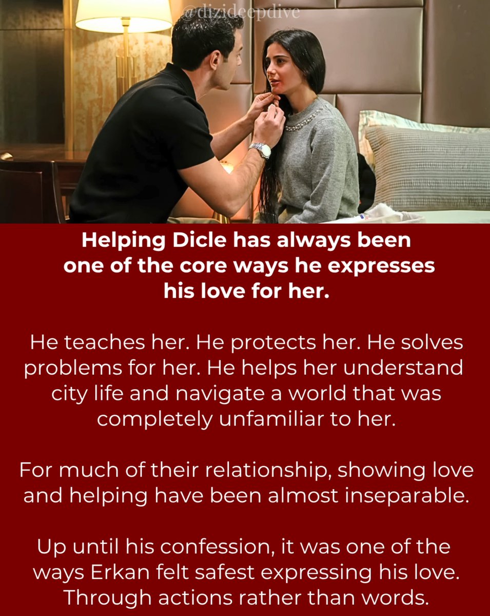 dizideepdive's tweet photo. There is something very specific that triggers Erkan's jealousy. 

He is her helper and protector.

So watching another man step into a role that has become so closely connected to the way Erkan loves Dicle (even a waitor) sends him spiralling.

#DicEr https://t.co/f7kje87iIM