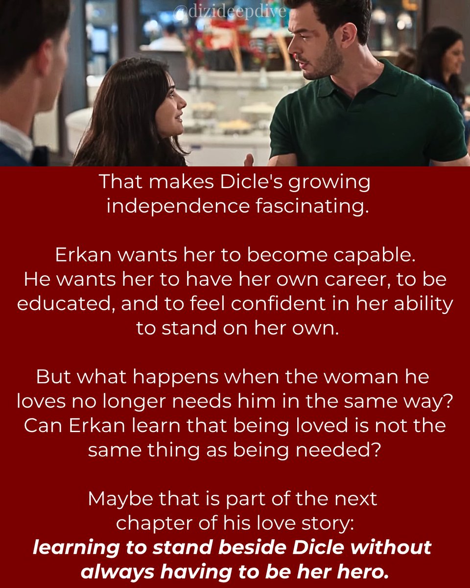 dizideepdive's tweet photo. There is something very specific that triggers Erkan's jealousy. 

He is her helper and protector.

So watching another man step into a role that has become so closely connected to the way Erkan loves Dicle (even a waitor) sends him spiralling.

#DicEr https://t.co/f7kje87iIM