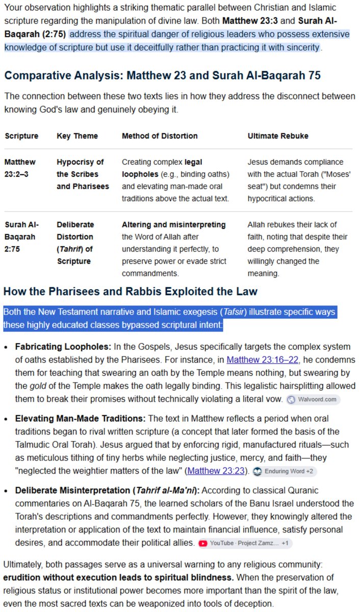 Ysf990__'s tweet photo. 2 #Facts:
1. Concerning #Jews and the #Pharisees, Matthew 23:3 in the #NewTestament strongly aligns with Surah Al-Baqarah (75) in the #Quran.
2. Whilst #Judaism✡️ is the lost, distant cousin of #Islam☪️, #Hinduism🕉️ - based on the #Rigveda and #Vedas - is Islam's close sister. https://t.co/6Z9PNSnEfn