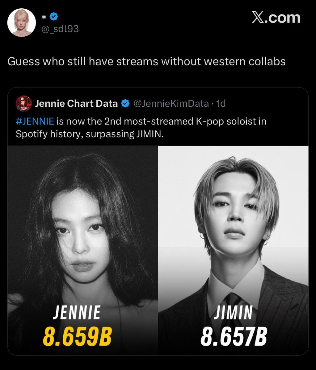cyberpink04's tweet photo. Collaboration with western artists is normal, but losing 200M bot streams is not normal. That’s embarrassing. https://t.co/SXFIg1DYgn
