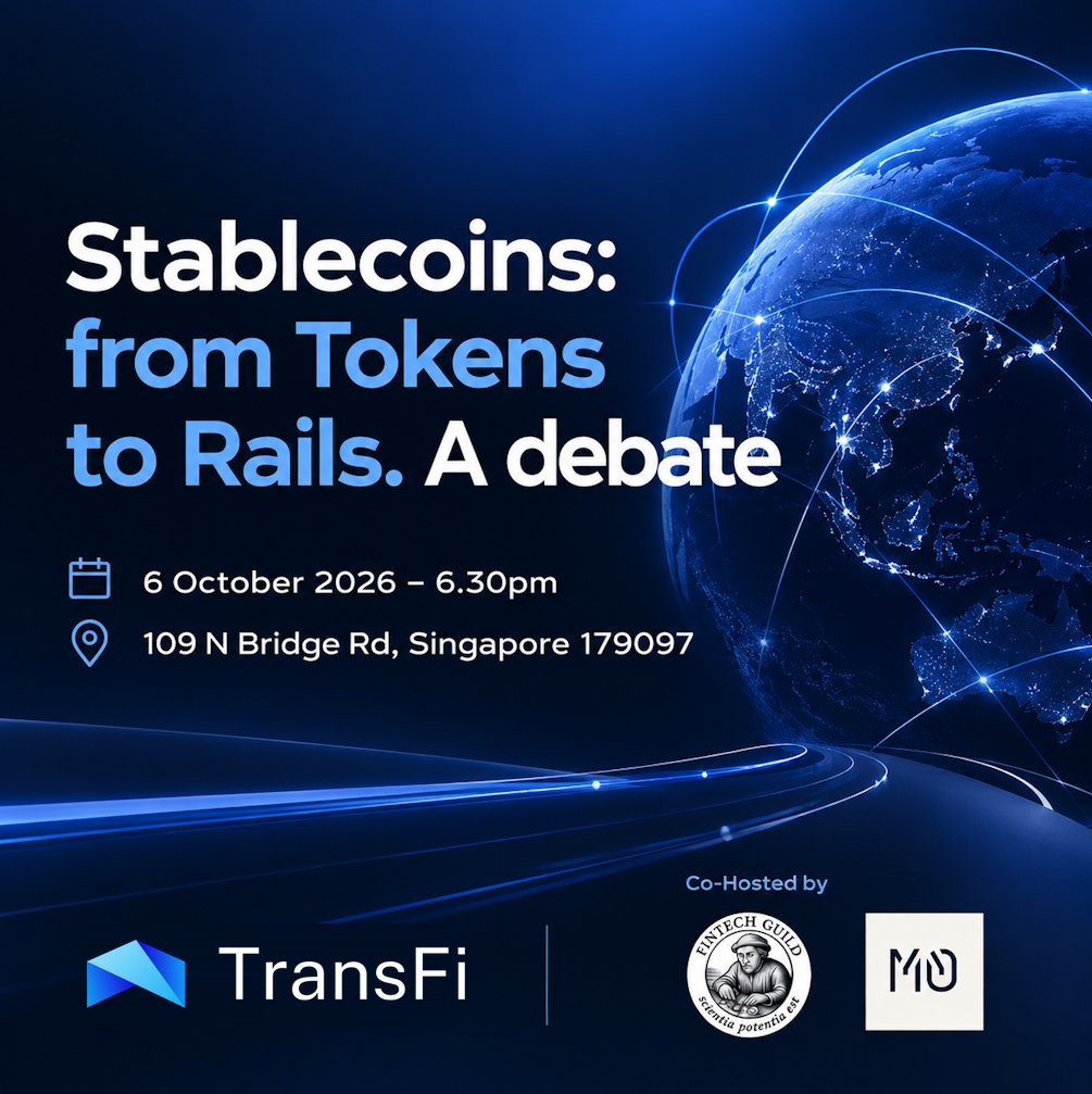 getTransFi's tweet photo. A stablecoin transfer can settle quickly while the recipient is still waiting to be paid.

Someone has to convert the funds, find liquidity in the right currency and deliver through a local payment method.

@OneRajkamal is joining “Stablecoins: The Global Rails” in Singapore on 6 October to discuss the infrastructure behind that final step.