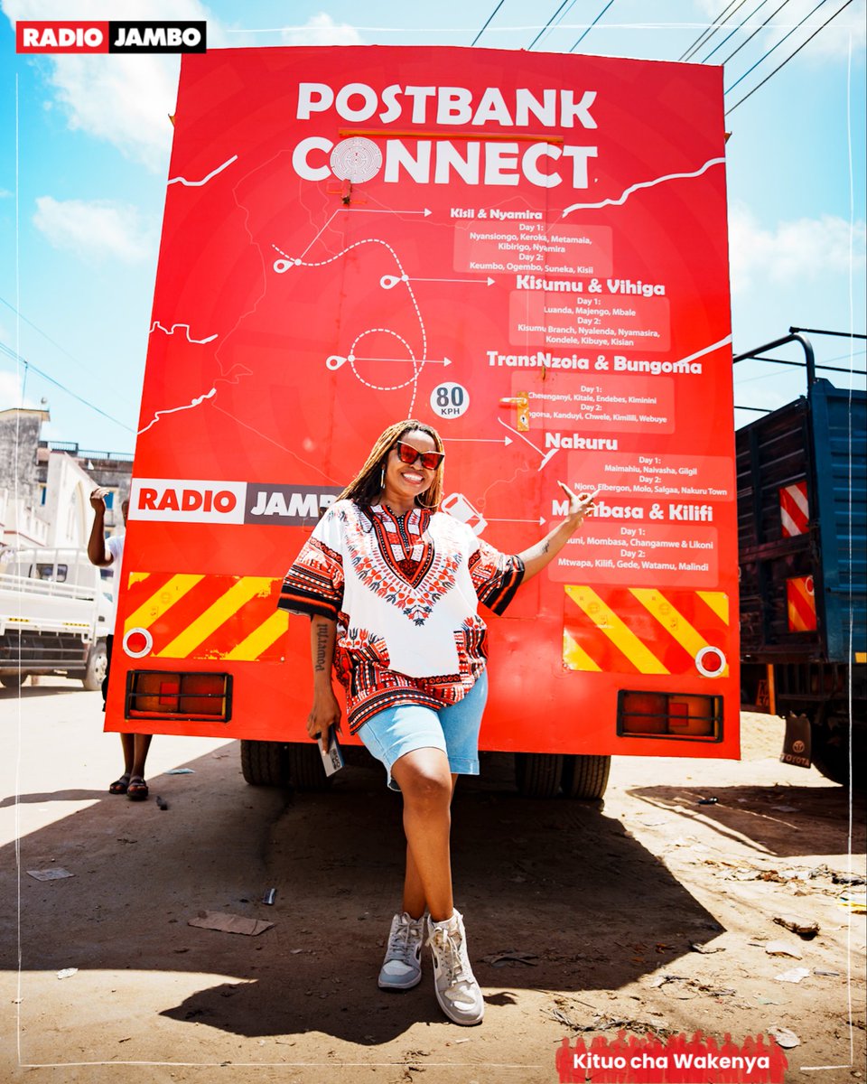 RadioJamboKenya's tweet photo. The Queen @mwendemacharia1 ashatua Mombasa ki @Postbank1 kwa sababu ni time za kusaveπ―π―.
Unasave ama hustle yote inaishia kwa mama ntilie ππ?
#PostBankConnect #SAYE #SaveAsYouEarn #KituoChaWakenya https://t.co/y4je9JHDa0