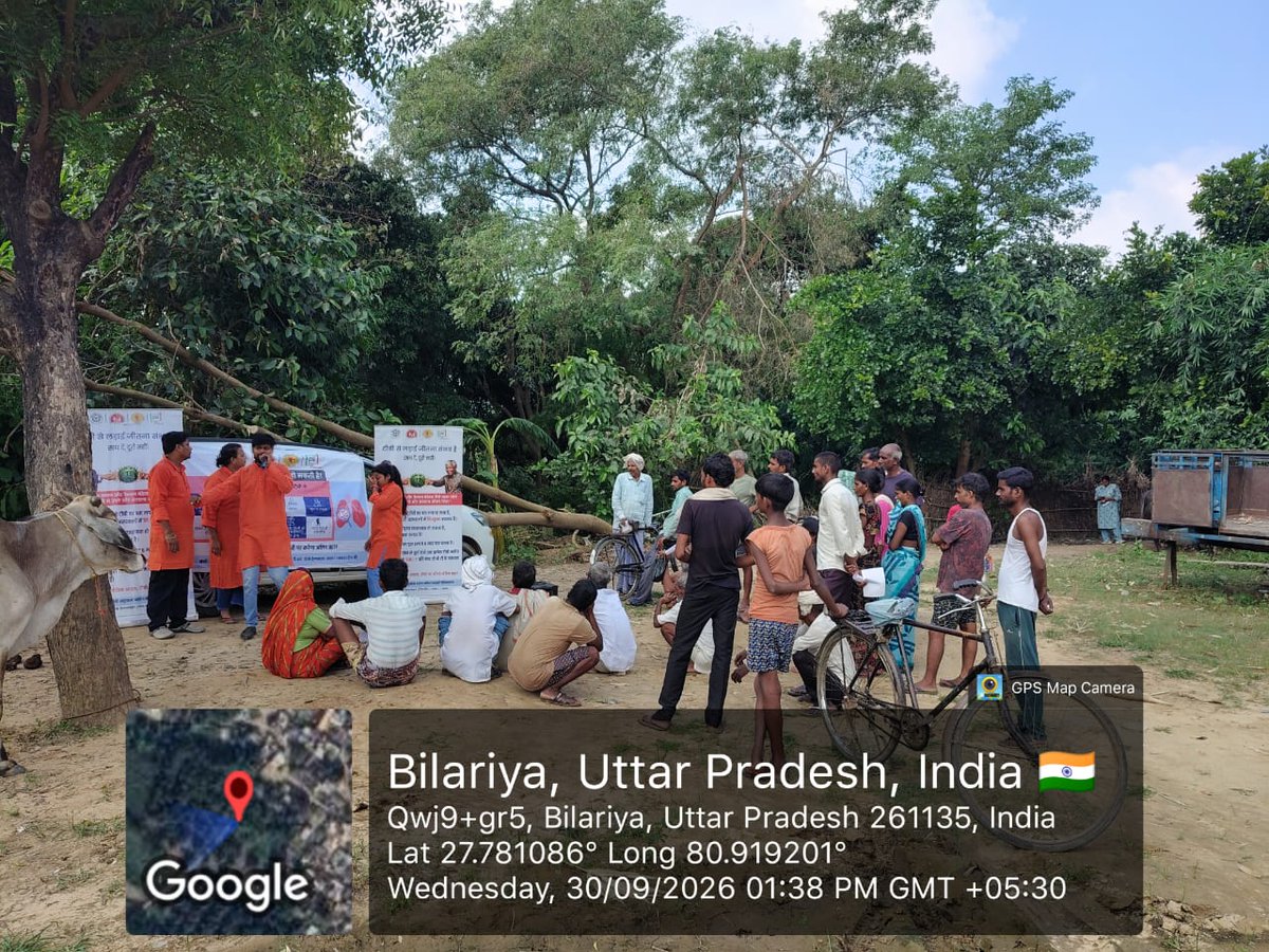 NtepSitapur's tweet photo. दिनांक 30-09-2026 को टीबी मुक्त भारत अभियान के अंतर्गत NTEP के तत्वावधान एवं PSI India के सहयोग से जन-जागरूकता हेतु लहरपुर ब्लॉक के तीन स्थानो गौरिया प्रहलाद, लच्छननगर, बेलरिया एवं हरगांव बाजार में नुक्कड़ नाटक कार्यक्रम आयोजित किया गया। @ntep_UP @dm_sitapur @health_sitapur https://t.co/f4ggHTst1y