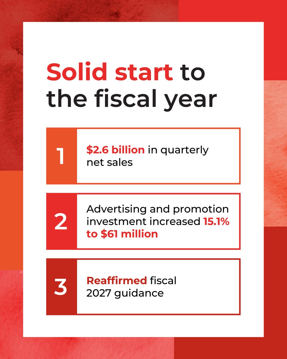 ConagraBrands's tweet photo. Our FY27 Q1 earnings results are live: https://t.co/VVSOvUiGif  $CAG https://t.co/mNEvSEElxf