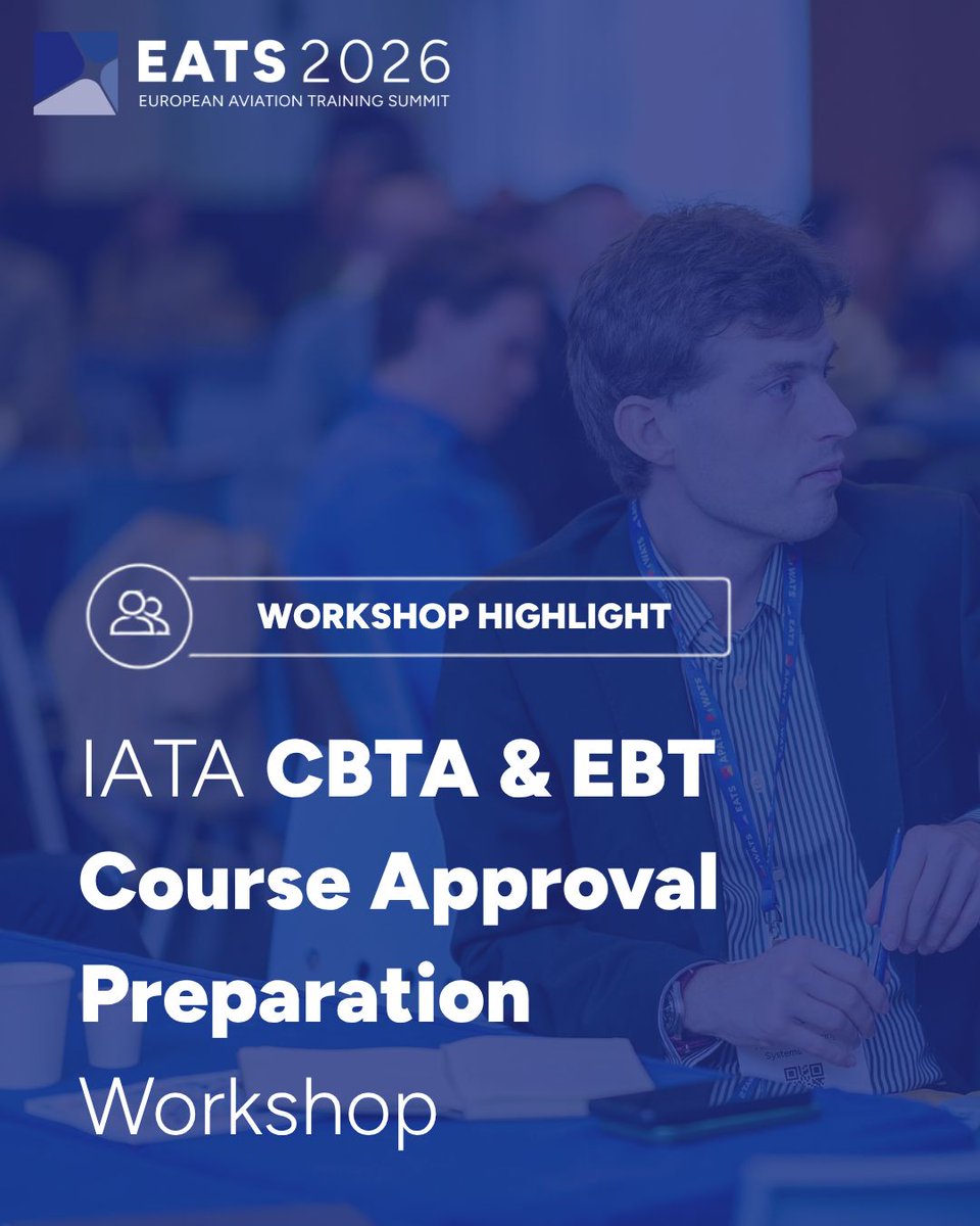 halldalegroup's tweet photo. An IATA workshop on CBTA &amp; EBT Course Approval Preparation, at EATS 2026, no extra cost.
As airlines and ATOs continue to implement CBTA and EBT, obtaining regulatory approval remains a critical step in ensuring successful programme implementation... https://t.co/quaImuXtfn https://t.co/VHZv2emp4Q