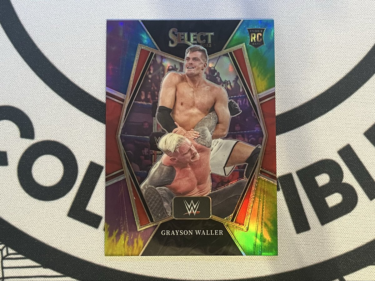 CouchCollects's tweet photo. 2022 Panini Prizm Grayson Waller premier level tie dye RC /25

#wrestlingcardwednesday #graysonwaller #wrestlingcards https://t.co/DDK94cWV1E
