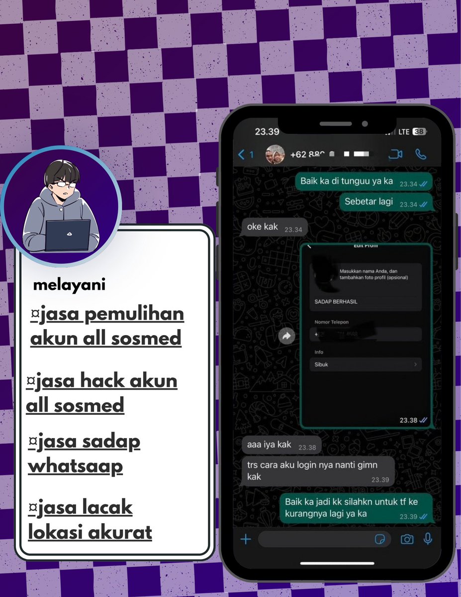 caandyui's tweet photo. All JASA RECOVERY AKUNN😻

📩JASA HAPUS AKUN 
📩JASA PEMULIHAN DAN BALIKIN AKUN LUPA PASWORD/KE HACK
📩JASA LACAK LOKASI
📩JASA SADAP WA
📩JASA LACAK HP HILANG BY NO HP/IMEI
📩JASA HACK/PEMULIHAN AKUN (EMAIL,IG,WA,TWITER/X, FB,TIKTOK)
 
☎️cek wa di bio fast respon☎️ https://t.co/OOS8hHTL5X