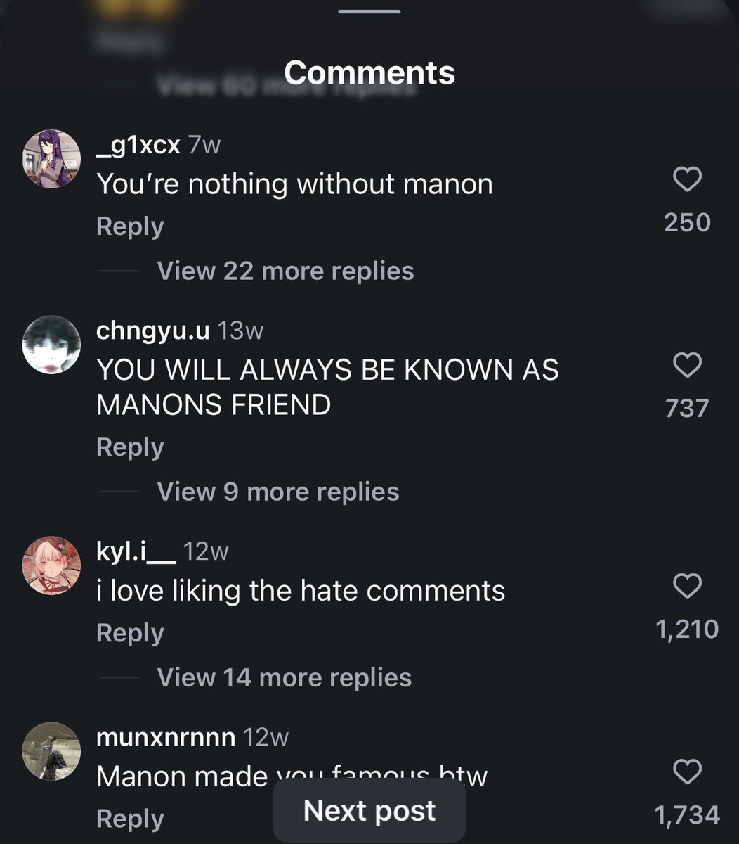 korysverse's tweet photo. the double standards on this app kill me. manon’s fans can’t address shade from daniela whose entire family has been disrespecting manon on the internet but eyekons can harass manon’s best friends for weeks over commenting “fs” on a katseye post… https://t.co/I5lsoT6xZu