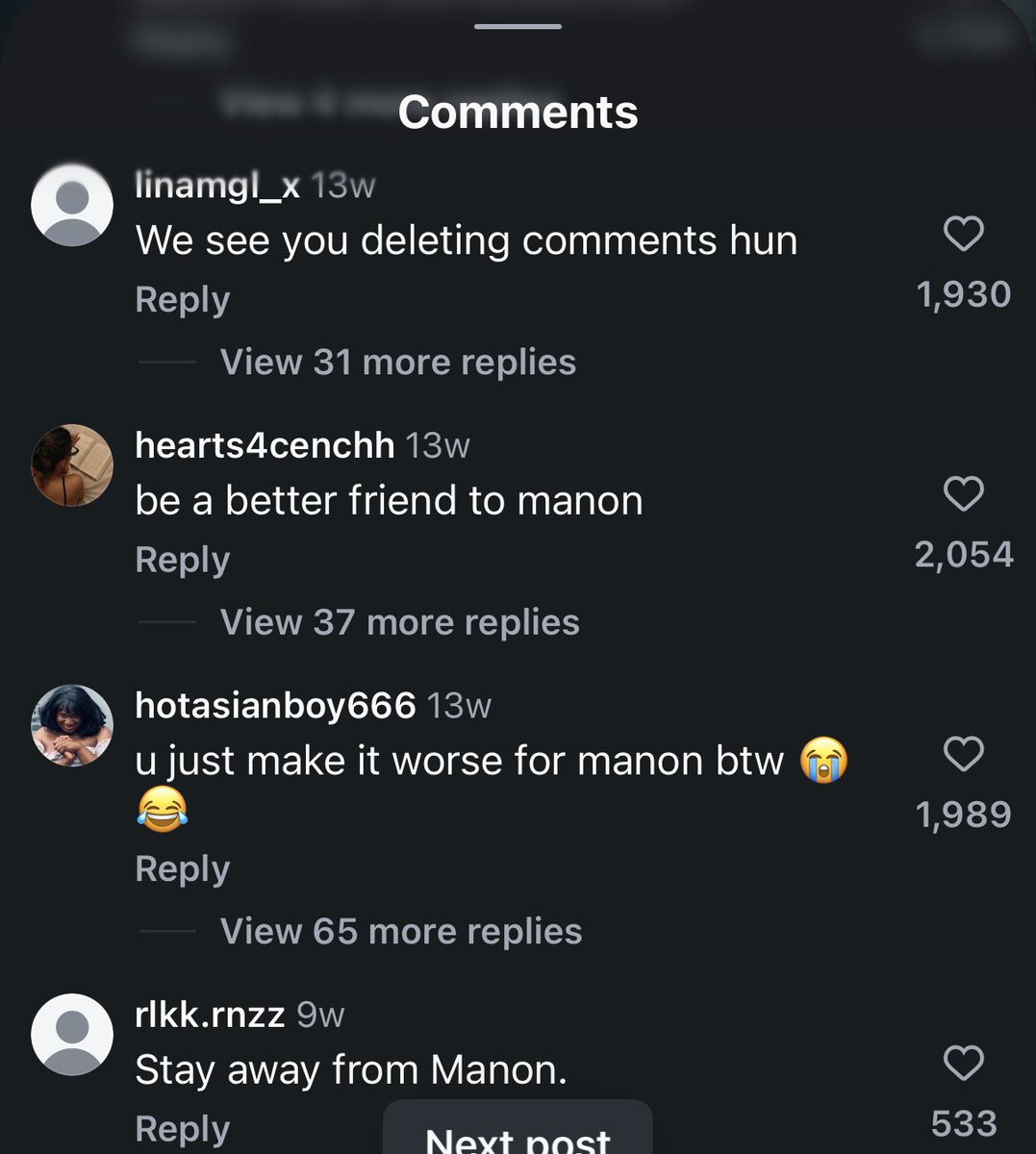 korysverse's tweet photo. the double standards on this app kill me. manon’s fans can’t address shade from daniela whose entire family has been disrespecting manon on the internet but eyekons can harass manon’s best friends for weeks over commenting “fs” on a katseye post… https://t.co/I5lsoT6xZu