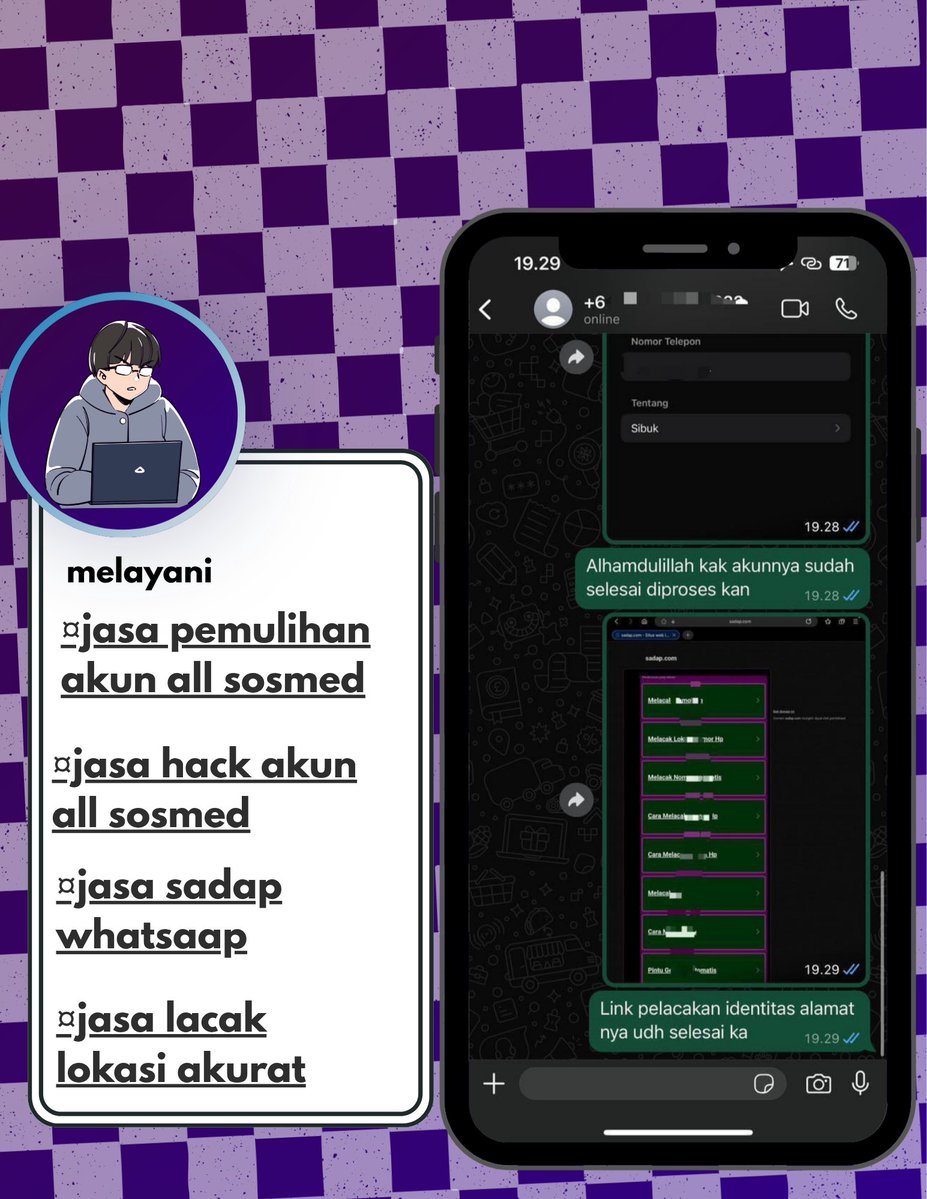 caandyui's tweet photo. All JASA RECOVERY AKUNN😻

📩JASA HAPUS AKUN 
📩JASA PEMULIHAN DAN BALIKIN AKUN LUPA PASWORD/KE HACK
📩JASA LACAK LOKASI
📩JASA SADAP WA
📩JASA LACAK HP HILANG BY NO HP/IMEI
📩JASA HACK/PEMULIHAN AKUN (EMAIL,IG,WA,TWITER/X, FB,TIKTOK)
 
☎️cek wa di bio fast respon☎️ https://t.co/OOS8hHTL5X