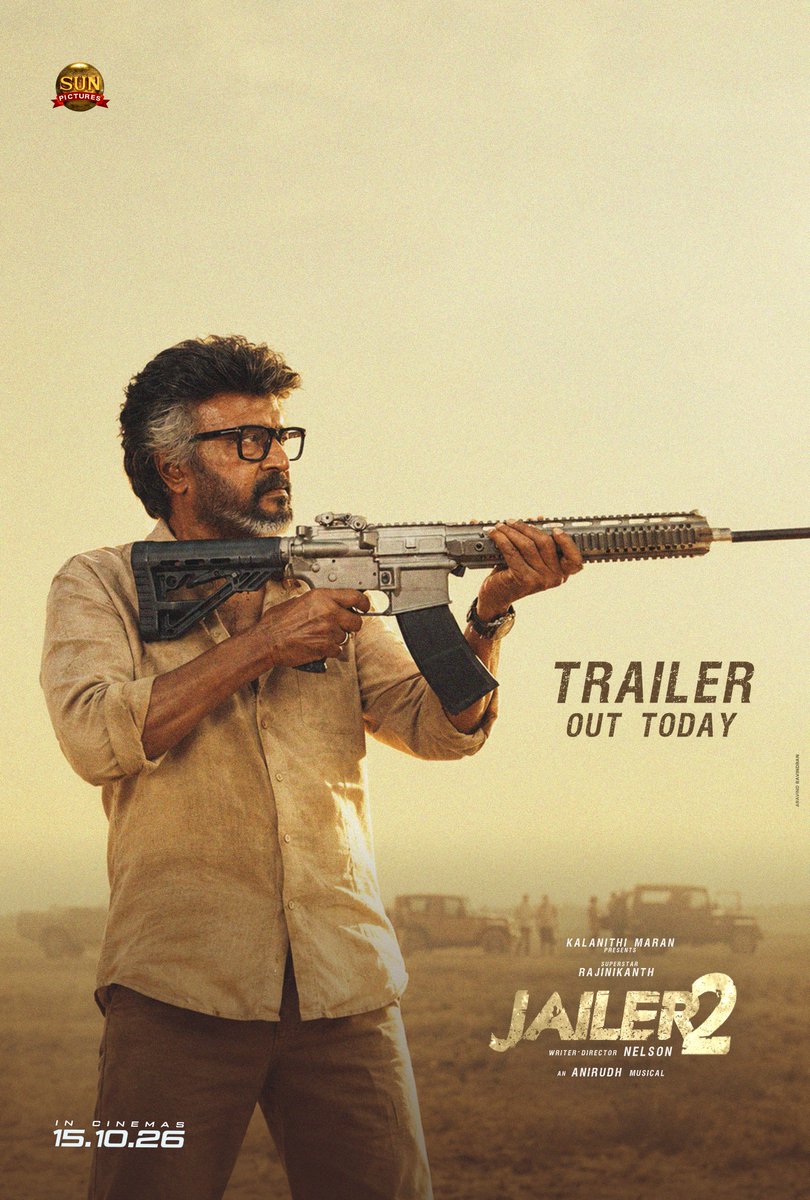 aravind_ravind's tweet photo. The Tiger is ready to roar! 🔥
The most-awaited #Jailer2Trailer arrives today! 😎 Get ready for the storm! 💥

#Jailer2 releasing worldwide October 15th

@rajinikanth @Nelsondilpkumar @vidya_balan @iam_SJSuryah #SurajVenjaramoodu @meramyakrishnan @iYogiBabu @mirnaaofficial @soupersubu @vijaykartikdop @Nirmalcuts @ChethanDsouza @AlwaysJani @KiranDrk @sunilreddy22 #PallaviSingh @valentino_suren @Alagiakoothan #SantoshRaju @kabilanchelliah @kuchirayar73 @RIAZtheboss #Jailer2FromOct15