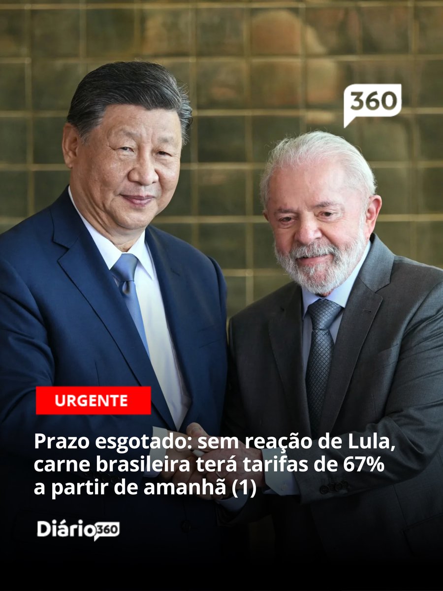 SilvaWaldi9750's tweet photo. 🚨URGENTE: Catástrofe no campo! China aplica sobretaxa monstruosa de 55% sobre a carne bovina brasileira, atropela o agronegócio e expõe a omissão diplomática do governo Lula! https://t.co/OZn6sMOX8n
