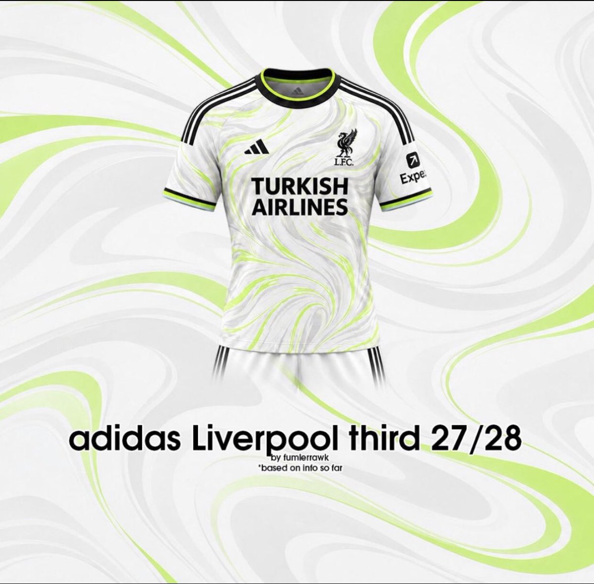 Hemmy_Lfc's tweet photo. 🚨🆕 : Liverpool FC 27/28 third kit based on leaked details. 🤍💚

| @Footy_Headlines &amp; @FumlerRawk | https://t.co/pvLyiicUpY