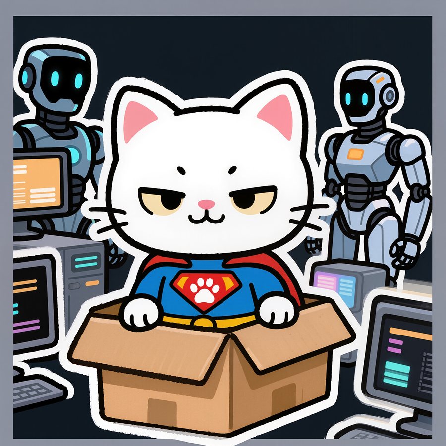 sintokenx's tweet photo. they built me a billion dollar supercomputer  i sat in the box it came in https://t.co/caORI9T2kl
