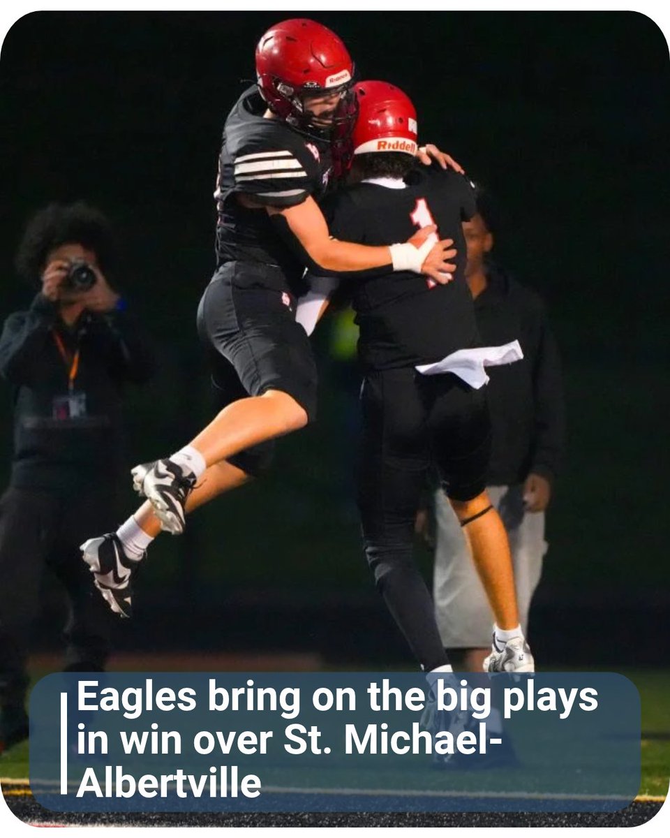 EPLocalNews's tweet photo. Eden Prairie football improved to 4-0 with a 54-7 win over St. Michael-Albertville, fueled by big plays from Windlan Hall and the Eagles’ defense.
Written by Steve Mulholland
Photos by Rick Olson
@rickolson77
https://t.co/wKTBKx5da0
#eplocalnews #epln #edenprairie https://t.co/mktWTYEEn1