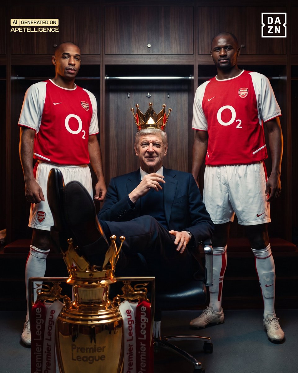 DAZNFootball's tweet photo. On this week 30 years ago... Arsenal appointed Arsène Wenger as manager!

Three Premier League titles, seven FA Cups, the Invincibles. A rivalry with Sir Alex Ferguson that defined an era, and a legacy that changed Arsenal and English football forever 🏆

30 years of Le Professeur ✨🇫🇷

#PremierLeague
