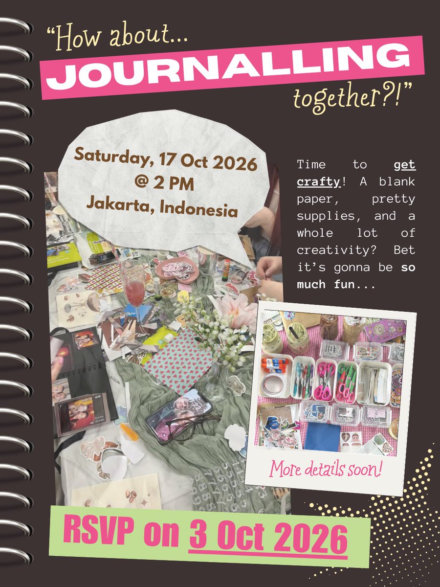 247__room's tweet photo. A special issue is coming! Get ready to cut, stick, and journal together ✂️ 🪽

ISSUE #1004: A Yoon Jeonghan Birthday Event
★ 17 Oct 2026 
★ Jakarta, Indonesia

RSVP on 3 Oct 2026

#ISSUE1004
#247ROOM https://t.co/S8Bkahe2Tv