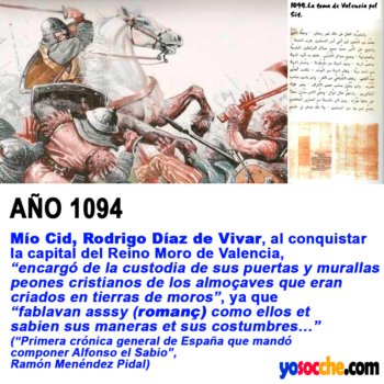 yosocche's tweet photo. 427 anys abans de la creació de Catalunya com a regió com la coneixem hui (en 1521 per Carlos I), Rodrigo Díaz de Vivar "El Sit" es va donar conte que en Valéncia ya es parlava el romanç valencià. 

Més cites de la llengua valenciana, ací: 
https://t.co/tudWoeRMUR https://t.co/2JQPKo5Ulf