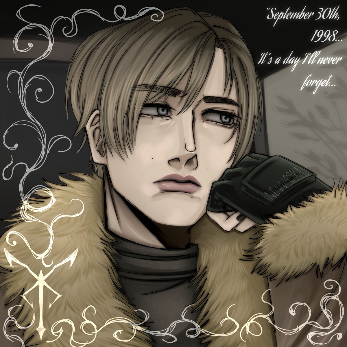 n0rthpolle's tweet photo. ☣️˙“September 30th, 1998...
It's a day I'll never forget...”

#residentevil #fanart #leonkennedy #residentevil4 https://t.co/iCGBSwO9D6
