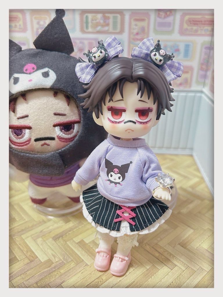 12ucha24's tweet photo. ⚠️脹相お兄ちゃんのねんかおカスタム

ちょぴろいどお兄ちゃんを作った時に
かわいいお洋服を着せたくて仕方がなかった時期で🎀をネイルパーツで作ったりして
楽しかった🥰 https://t.co/gPCayQFMn1