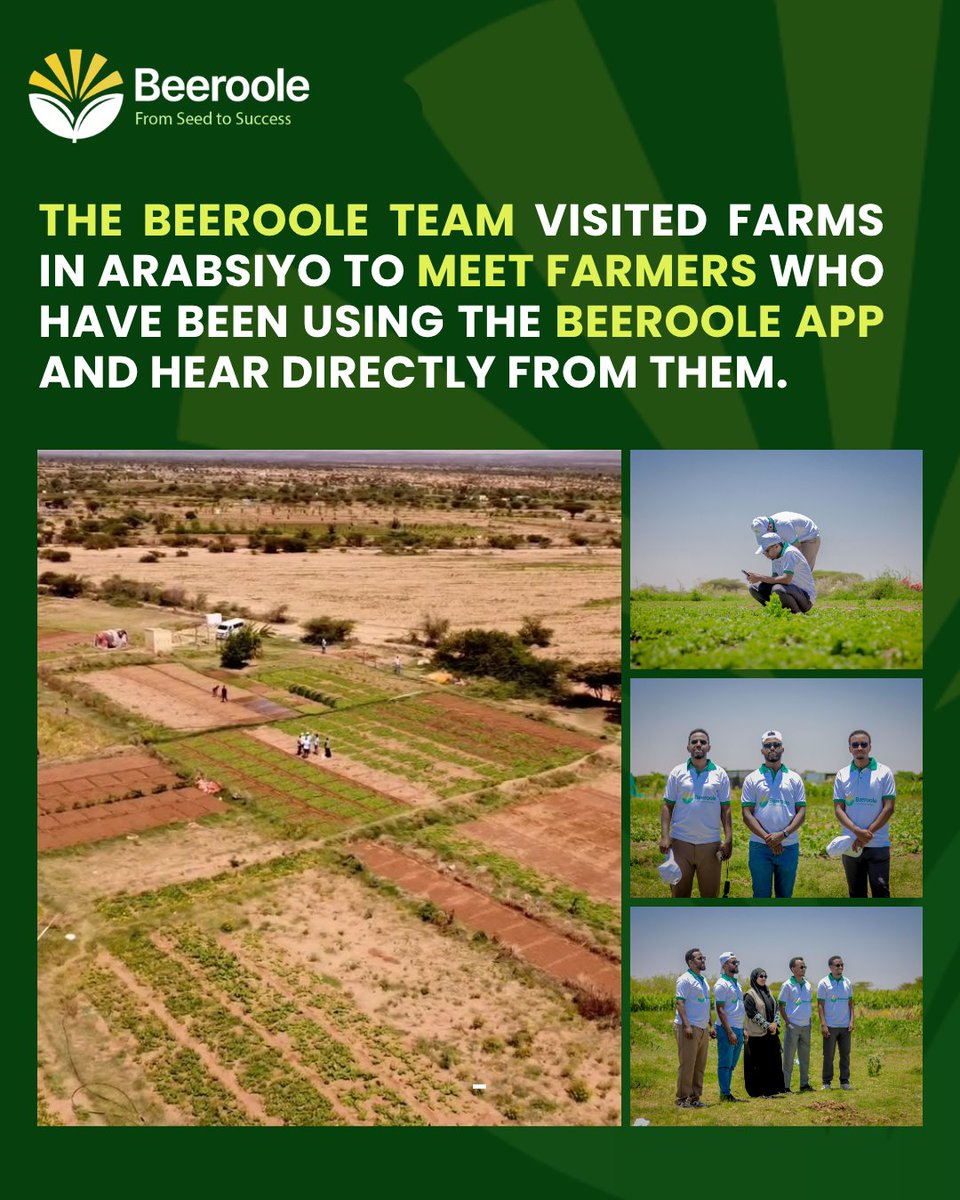 beerooleApp's tweet photo. The Beeroole team visited farms in Arabsiyo to meet farmers who have been using the Beeroole app and hear directly from them.

#Beeroole #Arabsiyo #Farmers #AgTech #Agriculture #Somaliland https://t.co/D7NwuSaamg