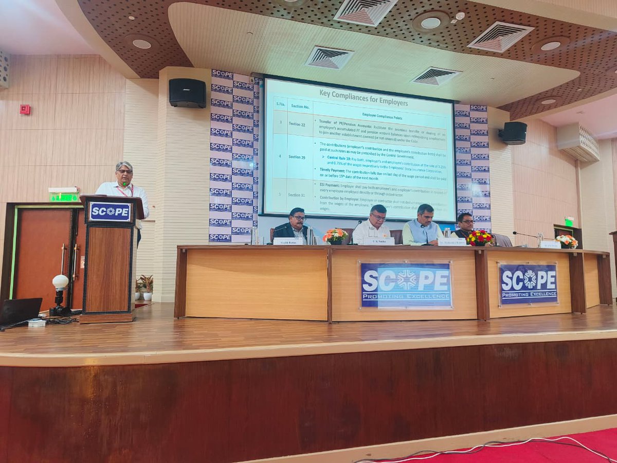 LabourMinistry's tweet photo. Under #ShramSamvad, a Labour Code awareness session was organised in East Delhi in collaboration with SCOPE, bringing stakeholders together for meaningful interaction and exchange of views.

#LabourCodes #MoLE https://t.co/ylnCC2Vecx