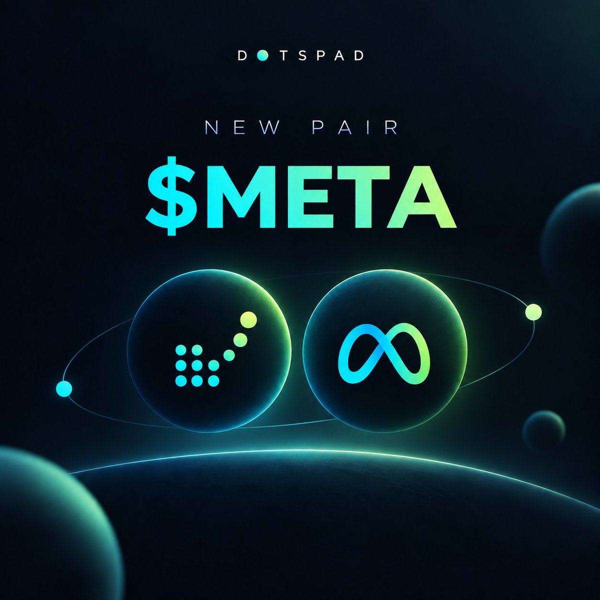 dotslaunchpad's tweet photo. NEW PAIR ANNOUNCE ON https://t.co/MtY5VCjixw

introducing $META 

now you can tokenize and launch dots paired with meta

3 pairs live, 7 more coming https://t.co/Nt7K64EVds