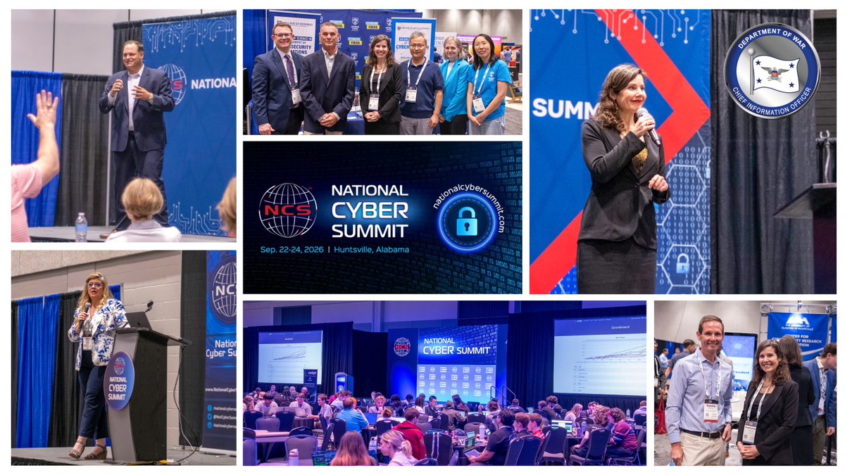 Building the nation’s cyber workforce starts with connecting education to operational need. At the 2026 National Cyber Summit in Huntsville, Alabama, the @DeptofWar Cyber Workforce Innovation and Academic Engagement team advanced academic partnerships to explore how education, https://t.co/LQ7CeKLvHH