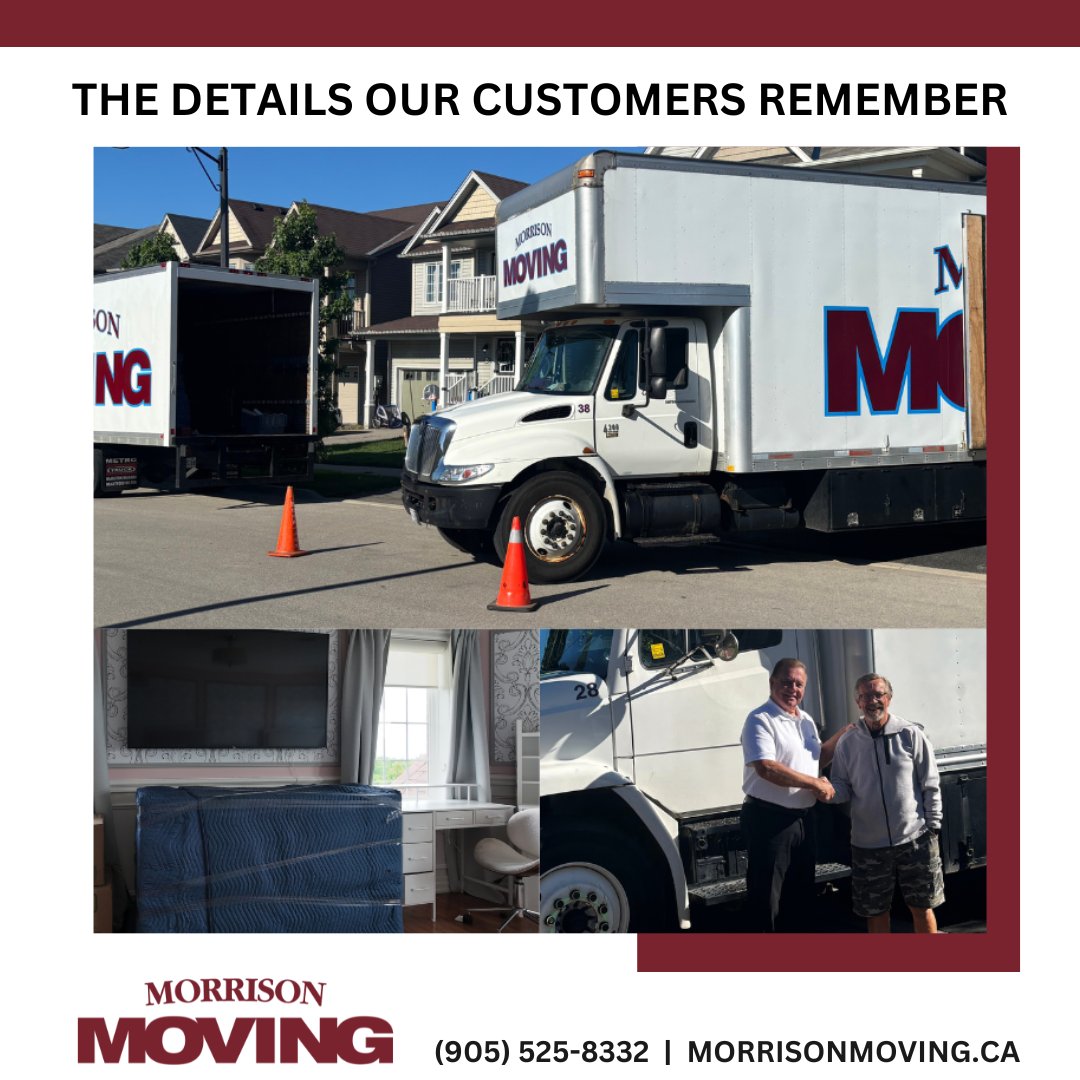 MorrisonMoving's tweet photo. The best moves aren't just about getting your belongings there—they're about getting your home ready. Beds reassembled, boxes in the right rooms, a final walkthrough, and the little details that make a big difference. https://t.co/3rzKeSzd1o
#FullServiceMoving #HamiltonMovers https://t.co/dxRhtvS1LT