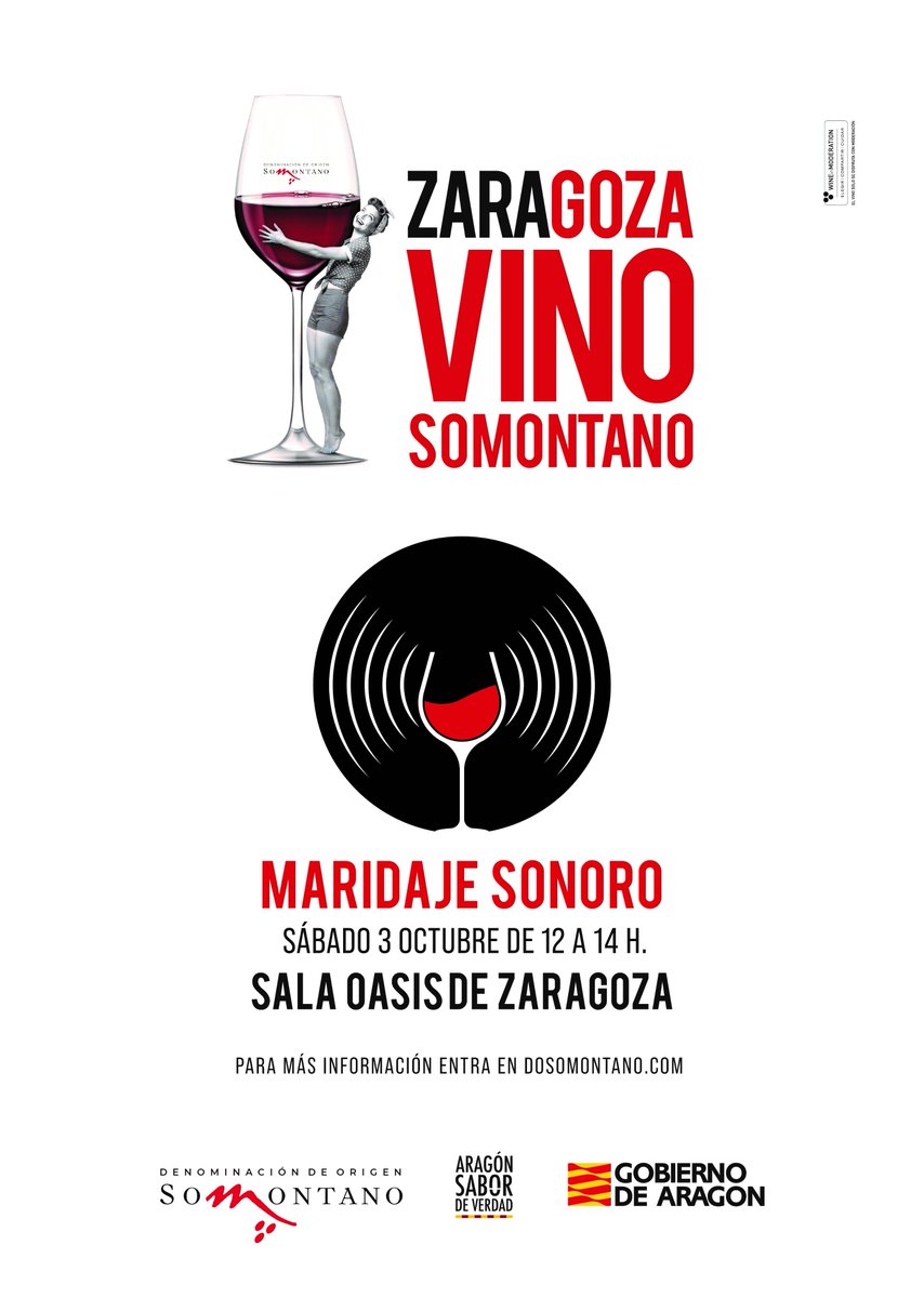DOSomontano's tweet photo. Este sábado, a las 12h., en la @salaoasis, despedimos la campaña “ZaraGOZA VINO SOMONTANO” con un evento muy especial que tiene ¡todas las entradas agotadas!: el “Maridaje Sonoro”. Con el “selector musical” de @radio3_rne , Jesús Bombín, y la sumiller y comunicadora de vino, Meritxell Falgueras @winesandthecity .

Una fantástica interacción, la del vino @DOSomontano  y la música, que será completada con los ricos productos de la @LonganizaGraus .

Un evento organizado por nuestra DO con la colaboración de @aragonalimentos  y la financiación de @GobAragon .