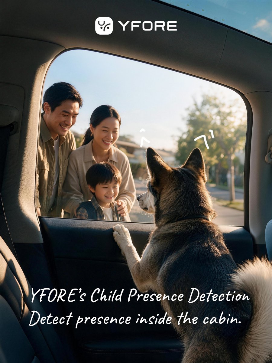 YFORE2002's tweet photo. ☀️🚗Hit the road and enjoy the journey with YFORE.
Digital Key, Child Presence Detection — smart products from YFORE to make every trip more enjoyable.
Pack up. Get set. Start a journey.
#YFORE #SmartMobility #RoadTrip #TravelTips #AutomotiveTechnology https://t.co/eV0w81TYtQ