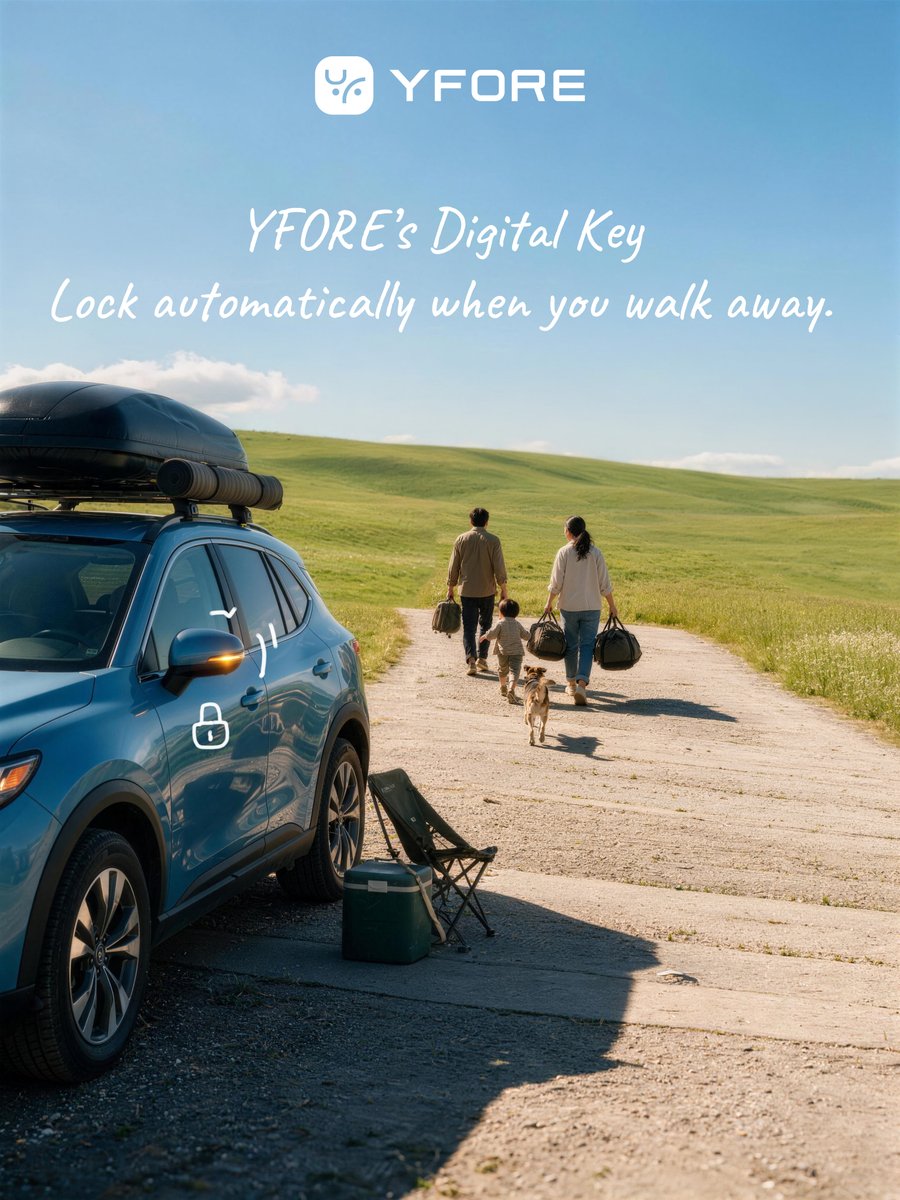 YFORE2002's tweet photo. ☀️🚗Hit the road and enjoy the journey with YFORE.
Digital Key, Child Presence Detection — smart products from YFORE to make every trip more enjoyable.
Pack up. Get set. Start a journey.
#YFORE #SmartMobility #RoadTrip #TravelTips #AutomotiveTechnology https://t.co/eV0w81TYtQ