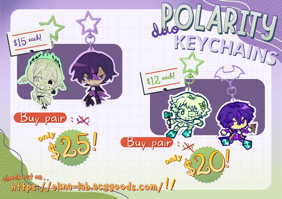 fluxaratau's tweet photo. —— POLARITY DUO ——

a #fluxarata socmed au

Where Saparata and Fluixon suddenly turn into keychains, finding themselves searching for a new house to usurp. 

Link in thread. https://t.co/CZf3HMBtZp