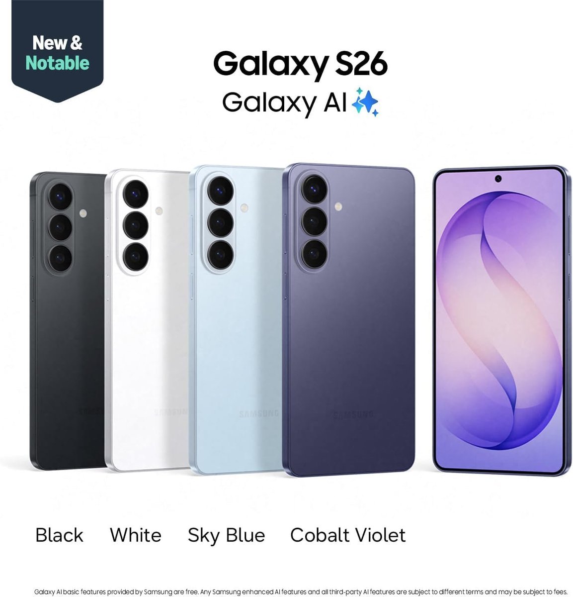 Buzzbasket's tweet photo. The new Galaxy is here

Meet the Samsung Galaxy S26

- Powerful processor
- Galaxy AI
- Immersive viewing
- Durable battery
- 256GB storage
- Sleek Black finish

Unlocked and ready for your everyday tech upgrade.

👉 Check it out: https://t.co/9SU6oWRUb4

 #Samsung #GalaxyS26FE https://t.co/s9o4NJTCRQ