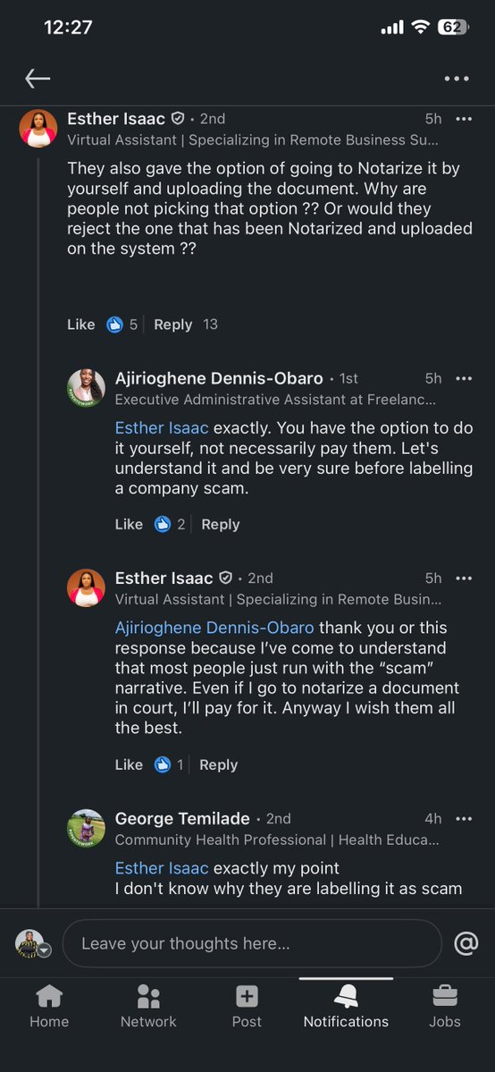 thetechychef's tweet photo. I made this post on LinkedIn and some people have been dragging me 😂

I say make I help jobseekers create awareness but same jobseekers dey drag me. 

I don wash my hand commot ✌️ https://t.co/o9lgorvnzG