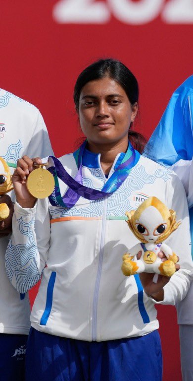 azharflicks's tweet photo. A GOLDEN RUN FOR TELANGANA’S CHIKITHA! 

Heartiest congratulations to Taniparthi Chikitha on winning two Gold Medals at the Asian Games 2026-  in the Women’s Compound Team event alongside Vennam Jyothi Surekha and Prithika Pradeep, and in the Mixed Compound Team event with Sahil Jadhav.

India has now won three Golds in Compound Archery at these Games.

India has now won three Golds in Compound Archery at Asian Games.

Heartiest congratulations to Chikitha and Sahil on qualifying for the 2028 Olympics.

Continue making India and Telangana proud!

#AsianGames2026 #IndiaAtAsianGames