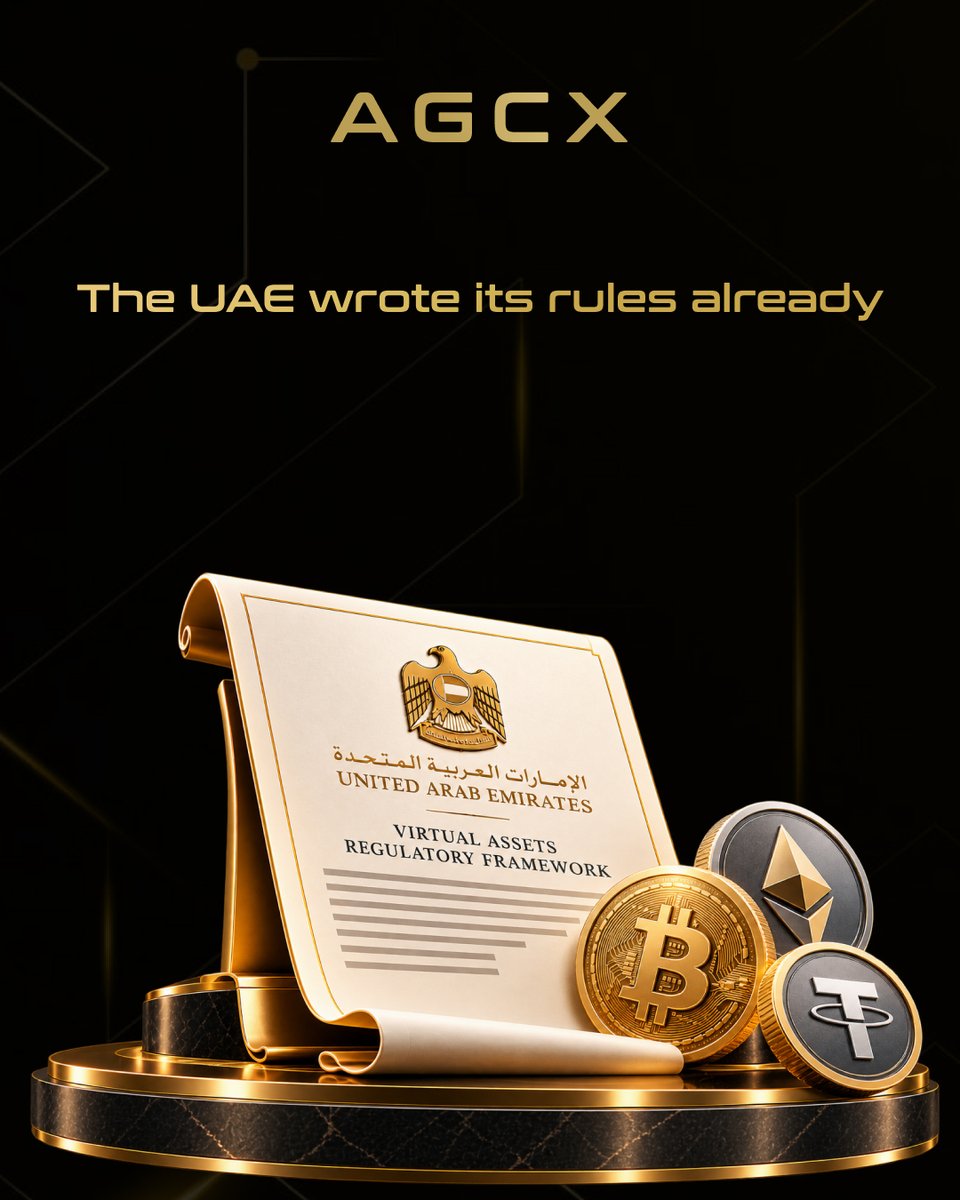 AGCX_official's tweet photo. Some markets are still debating the rulebook.
The UAE published it, and we’re licensed under it.
Trade where the rules are clear. https://t.co/CNi7YPIIEN