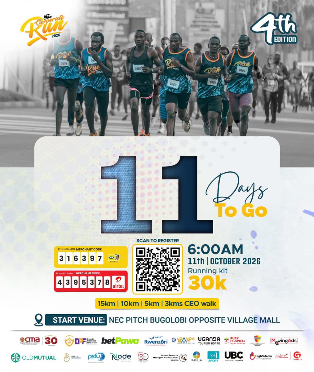uwizeyeblair's tweet photo. 11 days to go! One goal. One powerful cause.

Whether you run, walk, come with your colleagues or rally your corporate team, your participation matters. Let’s all do it for the expectant mothers of our nation 

Let’s #RunForExpectantMothers come the 11th of October 2026 https://t.co/M97Gw81T1x