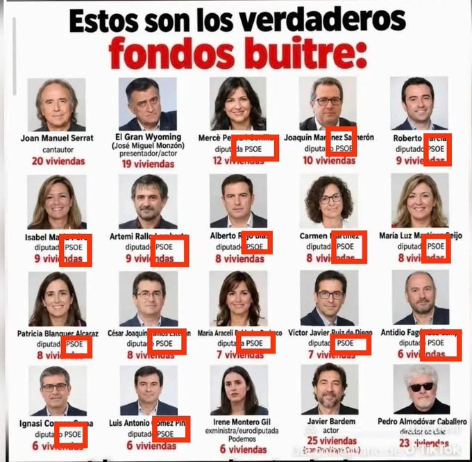 RafaRodrigev's tweet photo. @lagrima75 A ver charo mierda, preguntale a estos rojos idiotas en cuanto han aumentado su fortuna https://t.co/Eq4AEKFXRy